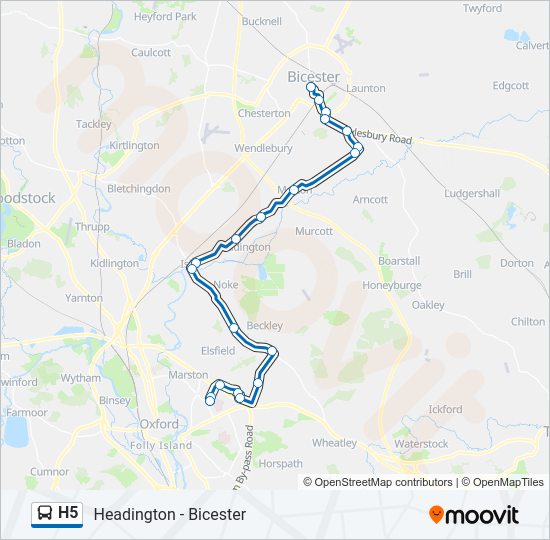 H5 bus Line Map