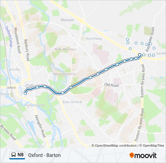 N8 Route: Schedules, Stops & Maps - Barton (updated)