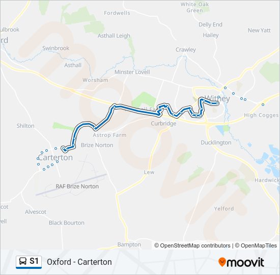 S1 bus Line Map