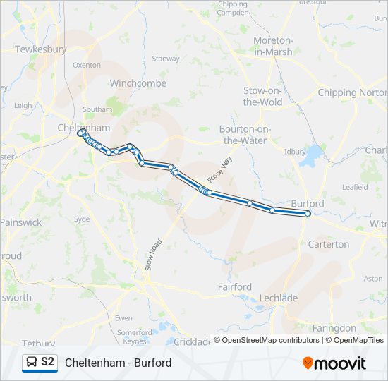 S2 Bus Line Map