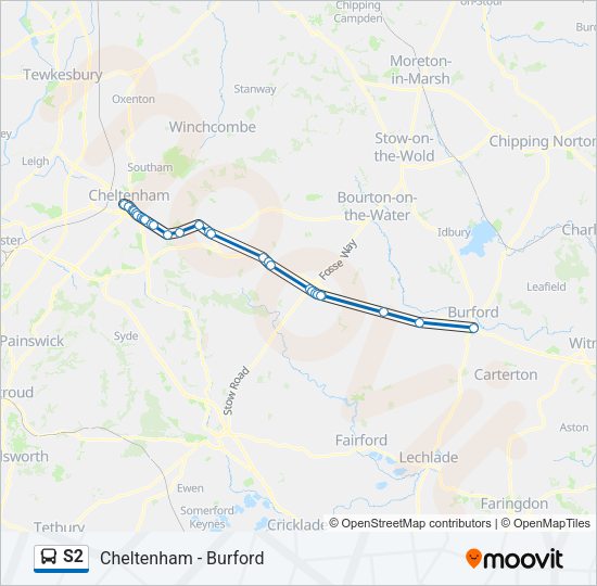 S2 Bus Line Map