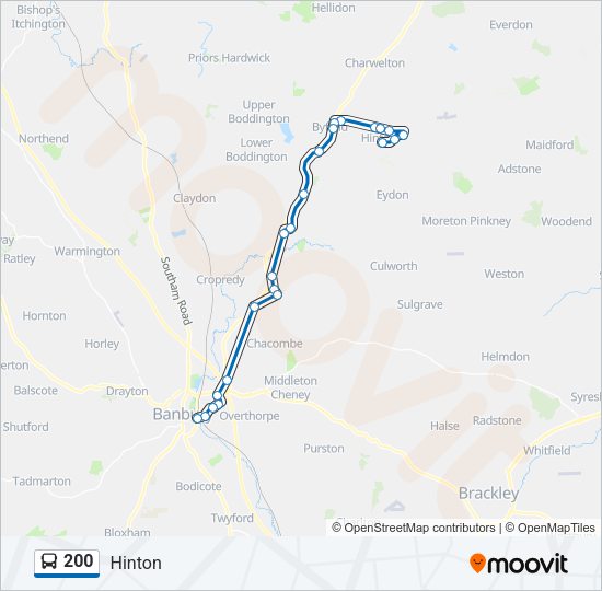 200 Bus Line Map