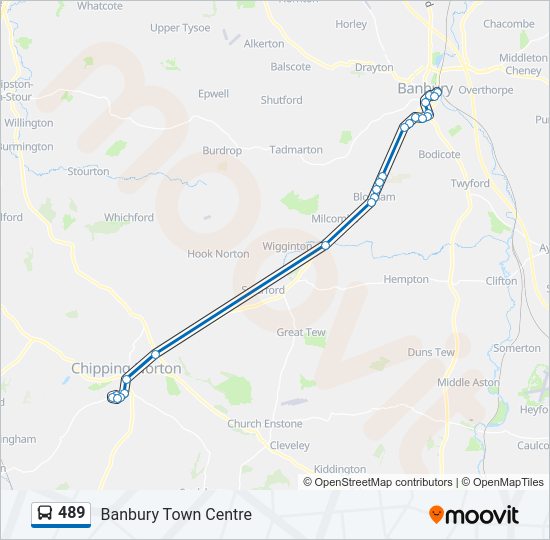 489 Bus Line Map
