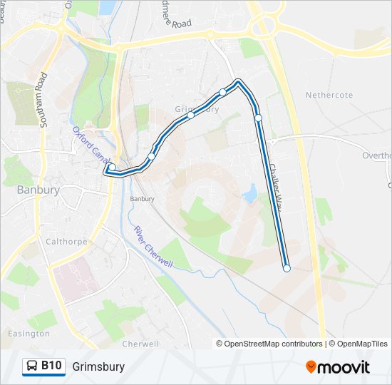 B10 Bus Line Map