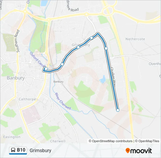 B10 Bus Line Map