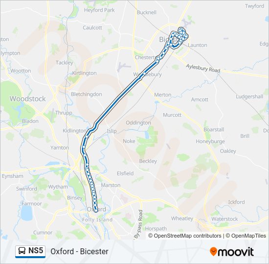 NS5 Bus Line Map