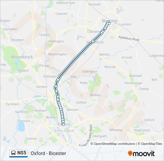 NS5 Bus Line Map