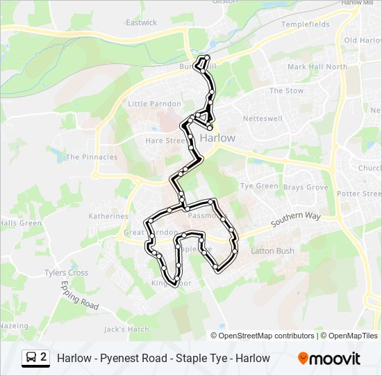 2 bus Line Map