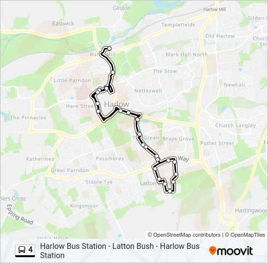 4 Bus Line Map