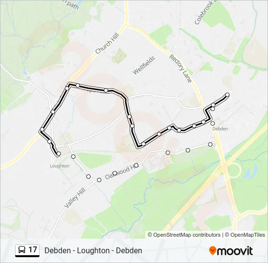 17 Bus Line Map