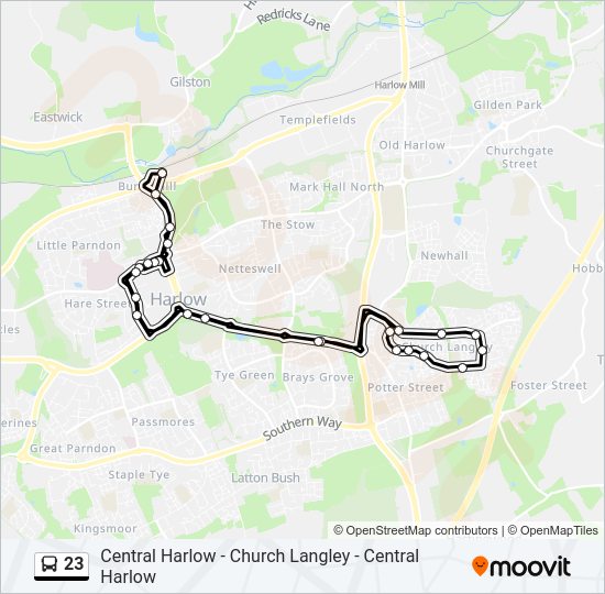 23 Bus Line Map