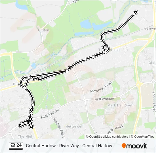 24 Bus Line Map
