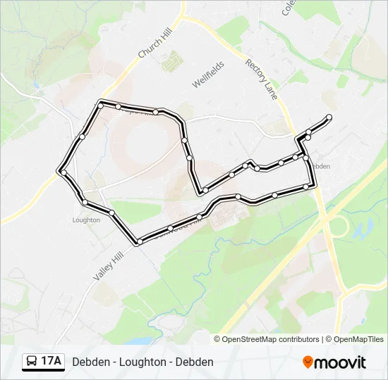 17A Bus Line Map