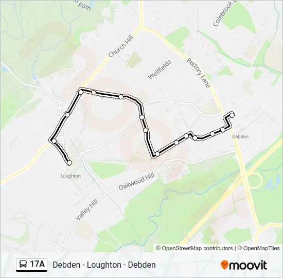 17A Bus Line Map