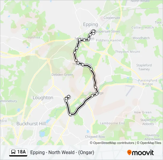 18A Bus Line Map