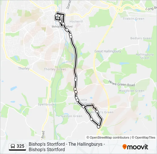 325 Bus Line Map