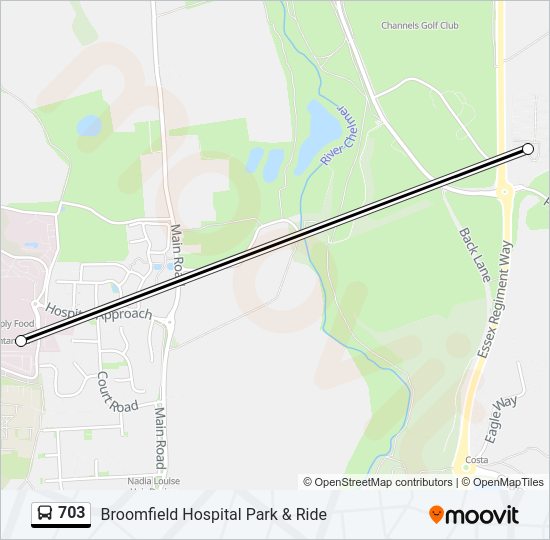 703 Bus Line Map