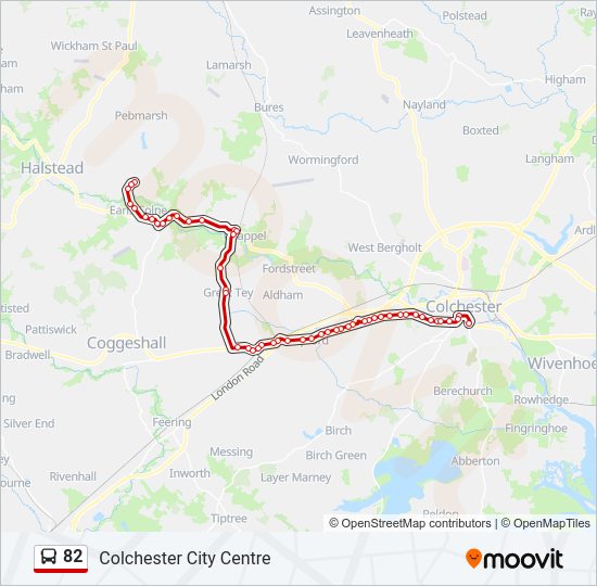 82 Bus Line Map