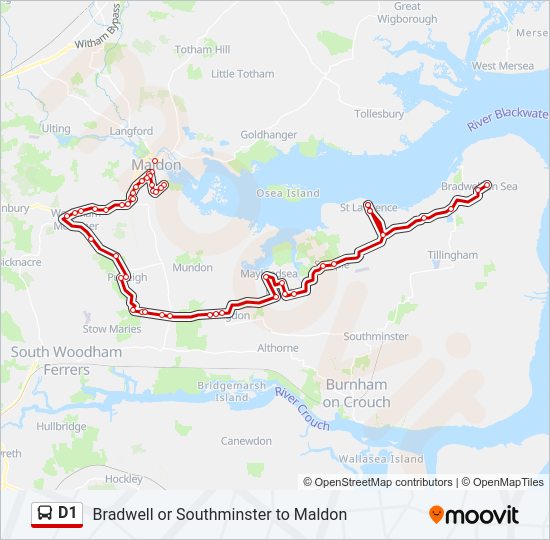 D1 bus Line Map