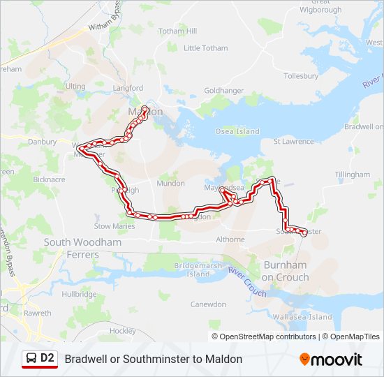 D2 Bus Line Map