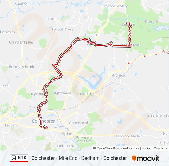 81A Bus Line Map