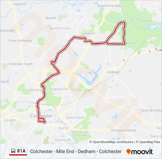 81A Bus Line Map