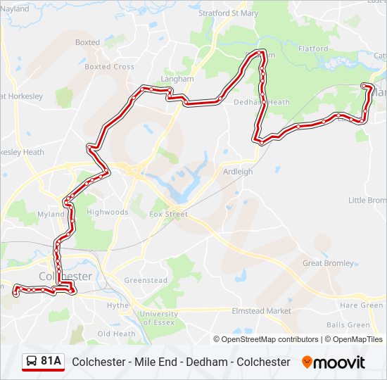 81A Bus Line Map