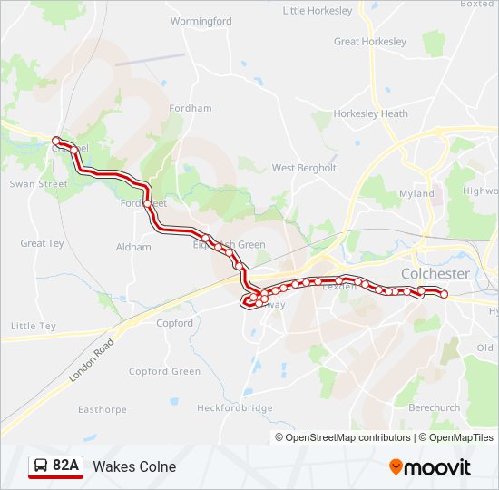 82A Bus Line Map