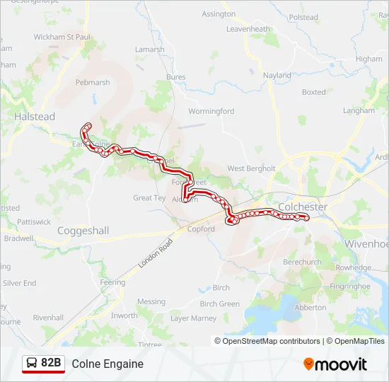 82B Bus Line Map