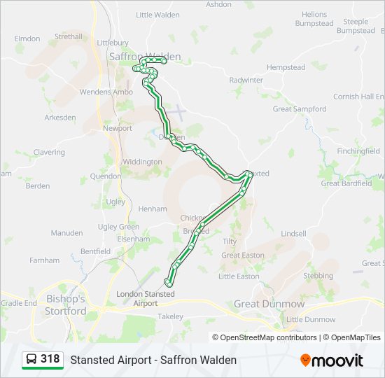 318 Bus Line Map