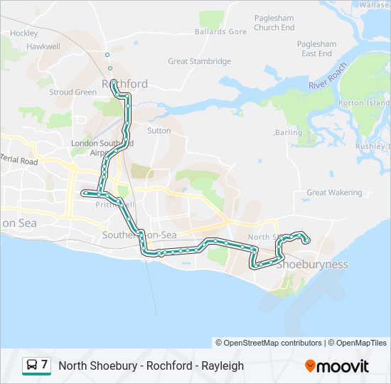 7 Bus Line Map