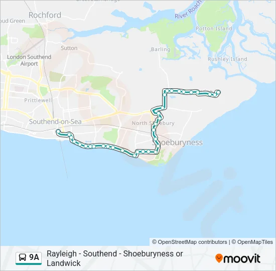 9A Bus Line Map