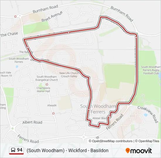 94 Bus Line Map