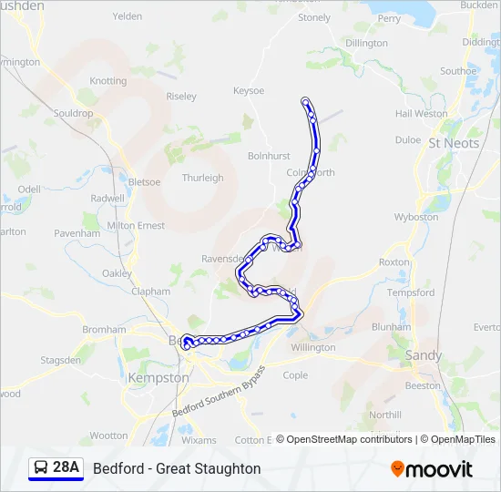 28A Bus Line Map