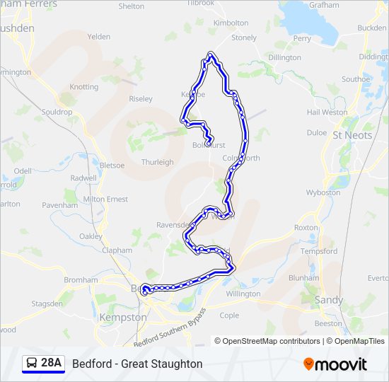 28A Bus Line Map