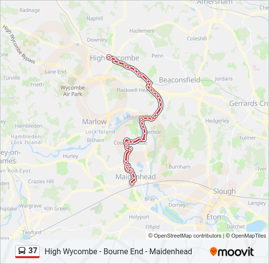 37 Route: Schedules, Stops & Maps - Maidenhead Town Centre (Updated)