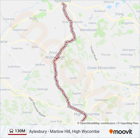 130M Bus Line Map