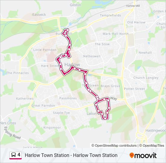 4 Bus Line Map