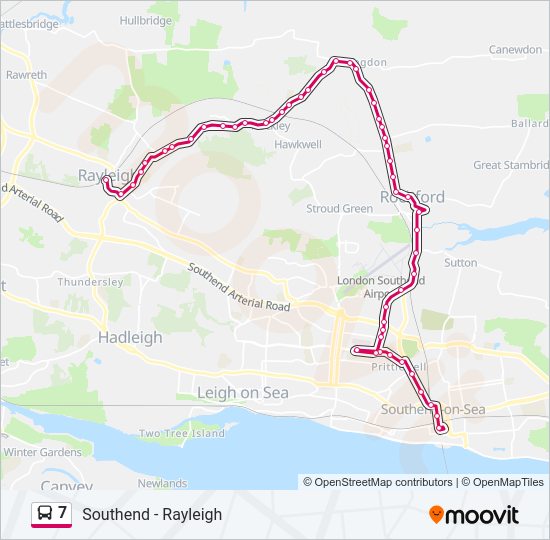 7 Bus Line Map