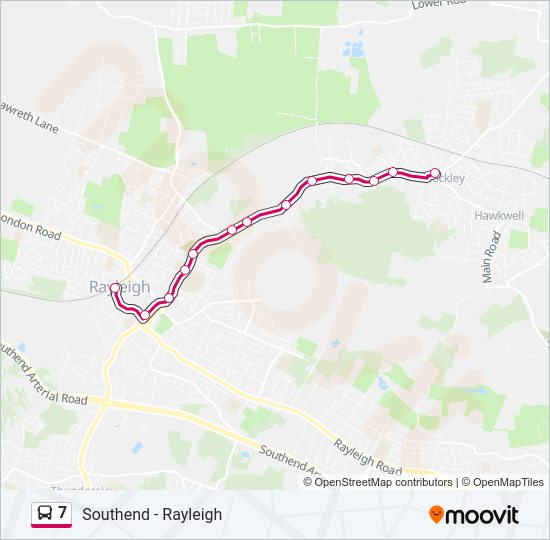 7 Bus Line Map