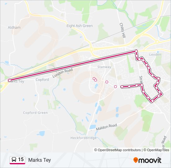 15 bus Line Map