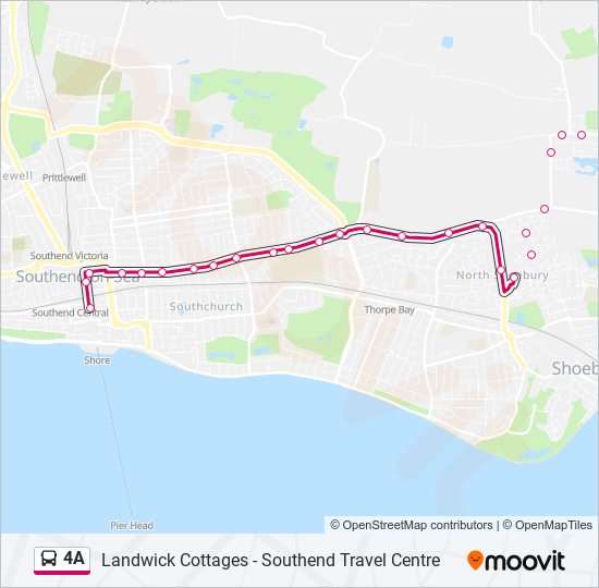 4A bus Line Map