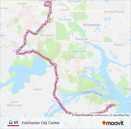 69 Bus Line Map