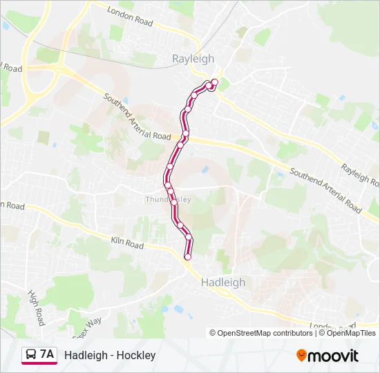 7A Bus Line Map