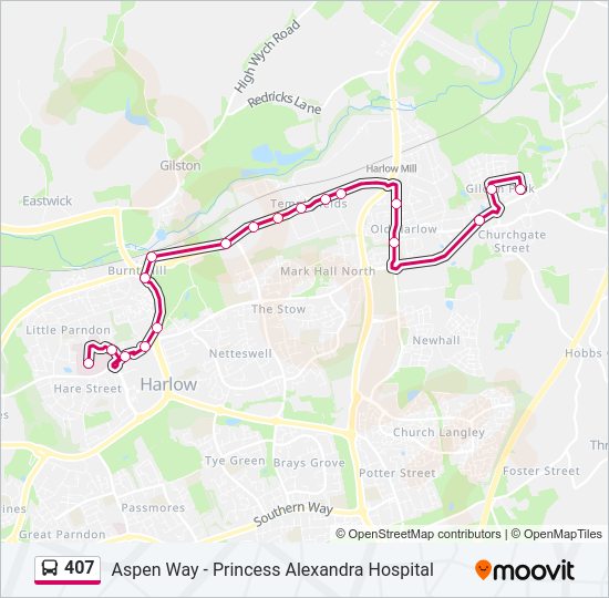 407 Bus Line Map