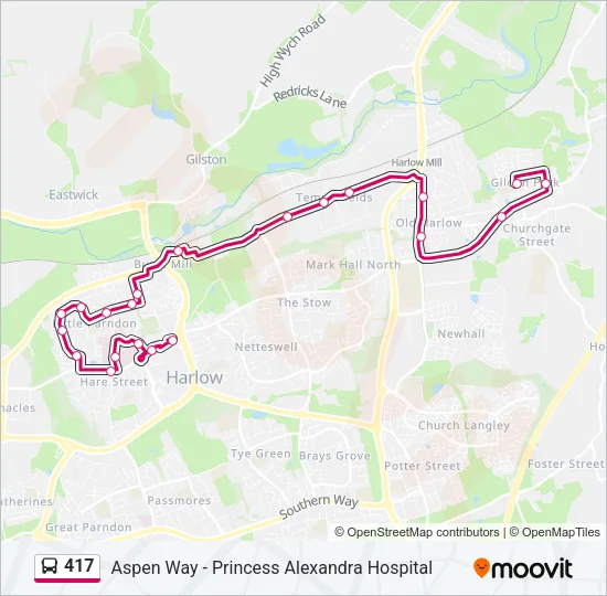 417 Bus Line Map