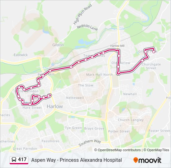 417 Bus Line Map