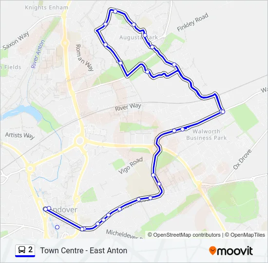 2 Bus Line Map