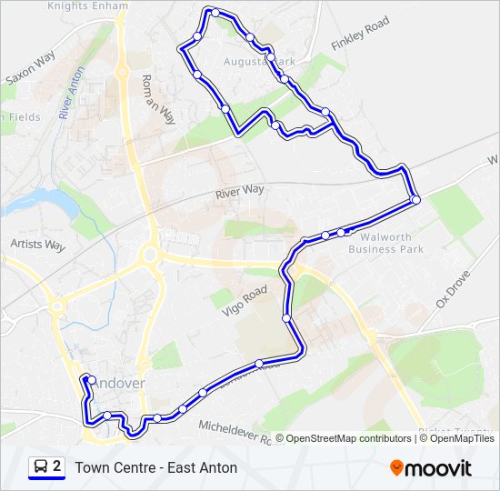 2 Bus Line Map
