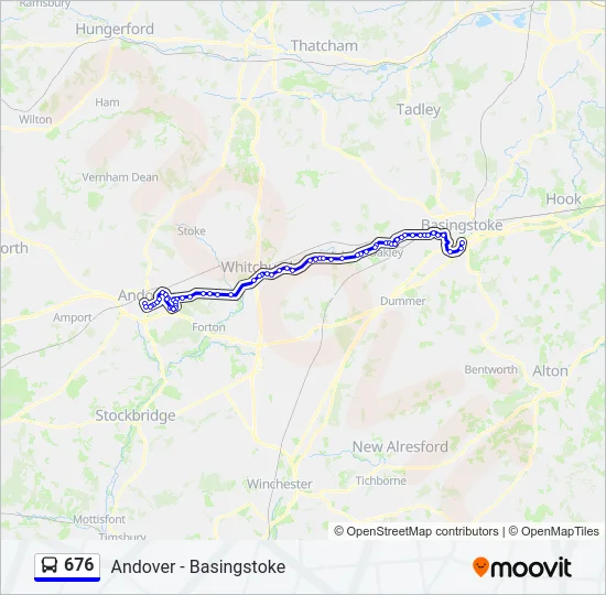 676 Bus Line Map